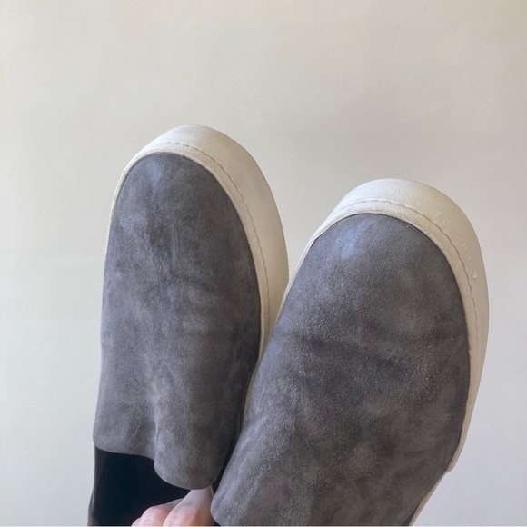 Vince | Warren Platform Summer Minimalist Suede Leather Slip On Sneakers - Picture 4 of 8